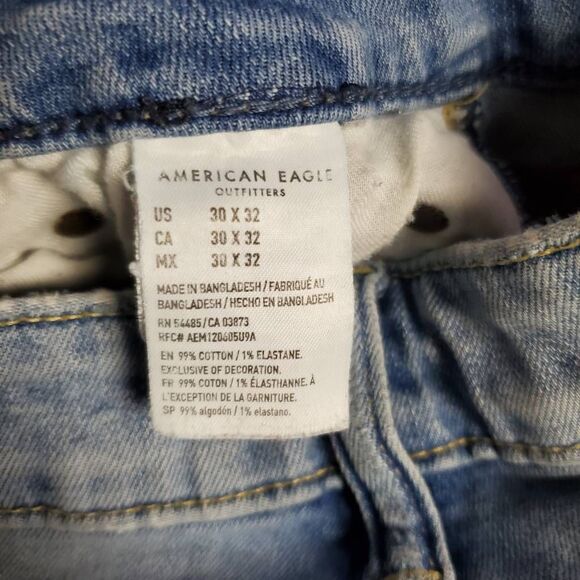 American Eagle Men’s Ne(x)t Level Flex Skinny Jeans 30x32 Gray Stretch Denim - Picture 8 of 9